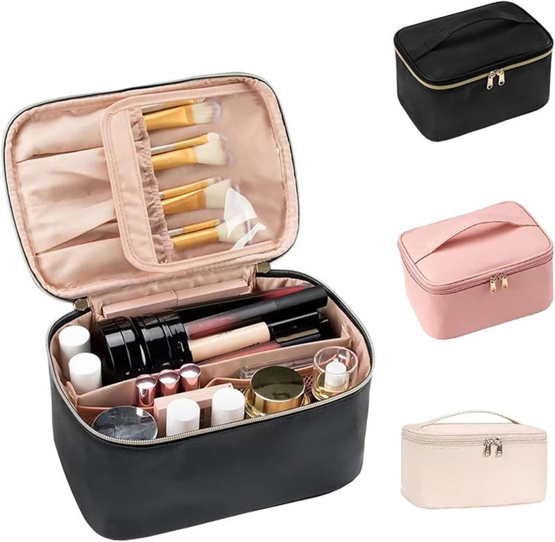 Green Compact Water Resistant Travel Toiletry Bag with Multiple Compartments and Hook - Image 3